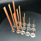 10pc 6-13cm Wooden Candles Wick With Sustainer Tab Candle Wick Core For DIY Candle Handmade Wooden Wick Soy Parffin Wax Wick DIY Candle Making Stevvex
