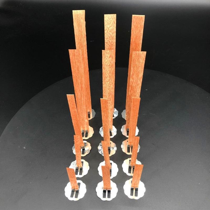 10pc 6-13cm Wooden Candles Wick With Sustainer Tab Candle Wick Core For DIY Candle Handmade Wooden Wick Soy Parffin Wax Wick DIY Candle Making Stevvex