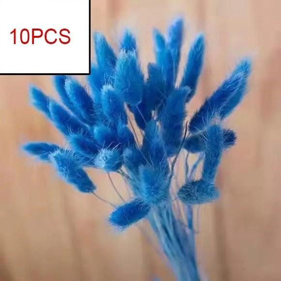 10PCS Bulrush Natural Dried Flowers Artificial Pampas Grass Decor Phragmites Fake Flower Wedding Home Decoration Floor Vase Filler for Living Room Kitchen Decor Stevvex