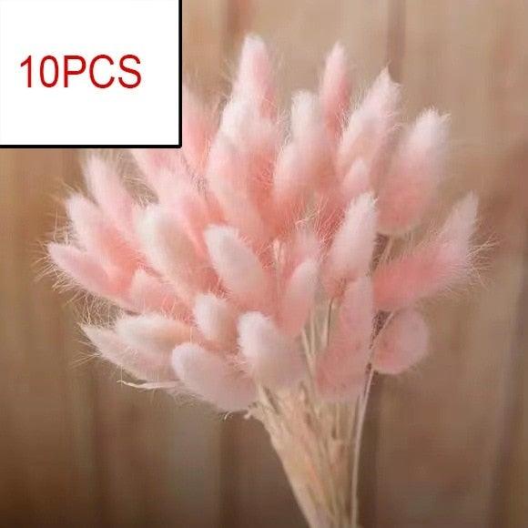 10PCS Bulrush Natural Dried Flowers Artificial Pampas Grass Decor Phragmites Fake Flower Wedding Home Decoration Floor Vase Filler for Living Room Kitchen Decor Stevvex