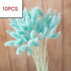10PCS Bulrush Natural Dried Flowers Artificial Pampas Grass Decor Phragmites Fake Flower Wedding Home Decoration Floor Vase Filler for Living Room Kitchen Decor Stevvex