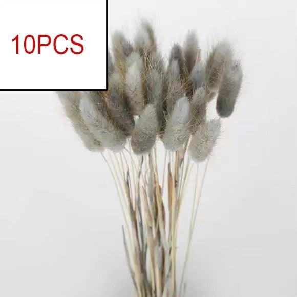 10PCS Bulrush Natural Dried Flowers Artificial Pampas Grass Decor Phragmites Fake Flower Wedding Home Decoration Floor Vase Filler for Living Room Kitchen Decor Stevvex