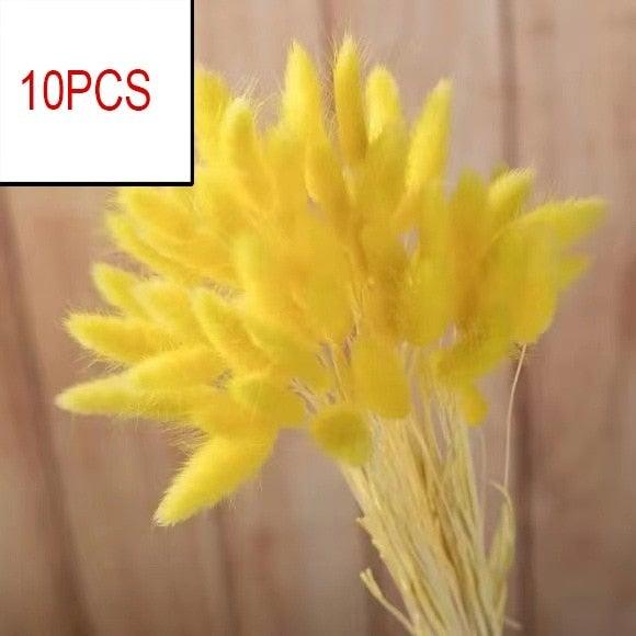 10PCS Bulrush Natural Dried Flowers Artificial Pampas Grass Decor Phragmites Fake Flower Wedding Home Decoration Floor Vase Filler for Living Room Kitchen Decor Stevvex
