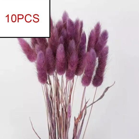 10PCS Bulrush Natural Dried Flowers Artificial Pampas Grass Decor Phragmites Fake Flower Wedding Home Decoration Floor Vase Filler for Living Room Kitchen Decor Stevvex