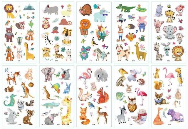 10pcs Dinosaur Sticker Temporary Tatoo Waterproof Colorful Elegant Children Tattoos Stevvex