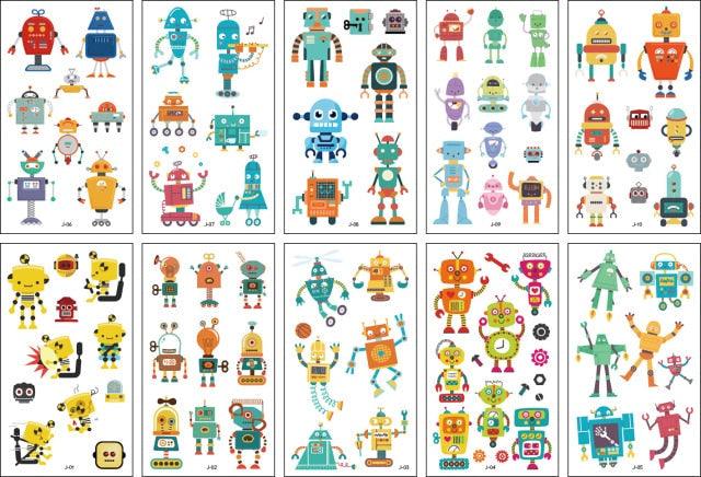 10pcs Dinosaur Sticker Temporary Tatoo Waterproof Colorful Elegant Children Tattoos Stevvex
