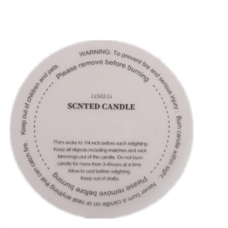 10Pcs DIY Manual Fragrance Candle Jar Container Stickers Candle Making Candle Stickers Waterproof Wax Melting Candle Safety Stickers Label Cup Sticker Translucent Candle Round Dust Proof Paper Stickers Stevvex