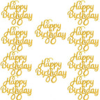 10pcs Glitter Happy Birthday Cake Topper Happy Birthday Cake Topper Happy Birthday Cupcake Topper Glitter Gold Decoration Bling Sparkle Decoration Sign Happy Birthday Cake Topper Girl Birthday Dessert Decor Stevvex