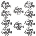 10pcs Glitter Happy Birthday Cake Topper Happy Birthday Cake Topper Happy Birthday Cupcake Topper Glitter Gold Decoration Bling Sparkle Decoration Sign Happy Birthday Cake Topper Girl Birthday Dessert Decor Stevvex
