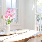 10Pcs High Quality Real Touch Calla Lily Artificial Flowers Bouquet For Wedding Bridal Home Kitchen Table Flower Decoration Home Decor Stevvex