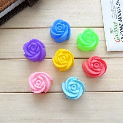 10pcs Rose Mold  Food Grade Silicone Mini Cupcake Cake Tool Muffin Cookie Baking Molds Chocolate Soap Pastry Decorating Set Reusable And Non-stick Mini Size Silicone Baking Cups Muffin Cups Mini Cupcake Liners Mini Chocolate Holders