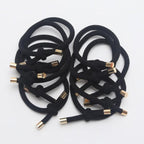 10PCS Women Elastic Hair Rubber Bands High Quality Girls Hair Bands Hair Scrunchies Gold Plated  Hair Accessories Hair Gum Tie Gorgeous Hair Accessories For Women Stevvex