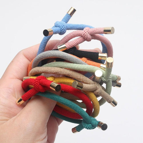 10PCS Women Elastic Hair Rubber Bands High Quality Girls Hair Bands Hair Scrunchies Gold Plated  Hair Accessories Hair Gum Tie Gorgeous Hair Accessories For Women Stevvex