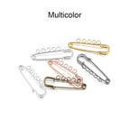10pcs/lot Safety Pins Brooch Blank Base Brooch Pins 50/80/90mm Pins 3/5 Rings Jewelry Pin for Jewelry Making Women's Brooch Pins Pullover Scarf Clips Stainless Steel Heavy Duty Safety Pin