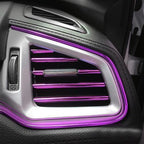 10Pcs/set Universal Car Air Conditioner Vent Outlet Trim Strip Decoration U Shape Moulding Trim Strip Line Car Shiny Accessories Car Air Conditioner Outlet Decorative U Shape Moulding Trim Strips Decor Car Styling Accessories Stevvex