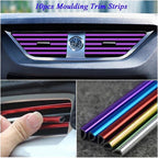 10Pcs/set Universal Car Air Conditioner Vent Outlet Trim Strip Decoration U Shape Moulding Trim Strip Line Car Shiny Accessories Car Air Conditioner Outlet Decorative U Shape Moulding Trim Strips Decor Car Styling Accessories Stevvex