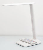 10W LED Desk Lamp with phone Wireless Charger, USB Charging Port, Dimmable Eye-Caring Office Lamp for Work,  Folding Design Decorative Table Lamp Cute Study Lamps for Bedroom Décor Stevvex