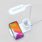 10W QI Quick Wireless Charging LED Desk Lamp Flexible Touch Dimmable Eye Protect Reading Table Light Bedroom Office Table Lamp Decorative Table Lamp Cute Study Lamps for Bedroom Décor Stevvex