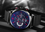 Men's Multifunction Analog Quartz Watches Waterproof Wrist Watch With Stainless Steel Mesh Band Excellent Design Perfect Gift - SJB-DIAMOND ELITES