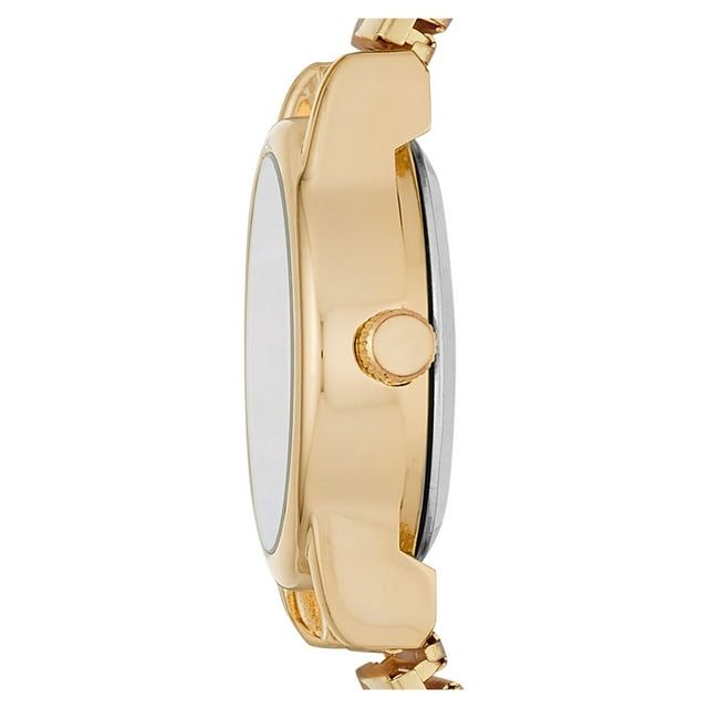 Time & Tru Women's Wristwatch: Gold Tone Oval Case, Easy Read Dial, Expansion Band (FMDOTT008)