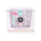 Justice Girl's LED Silicone Watch and Matching Bracelet 4 Piece Set