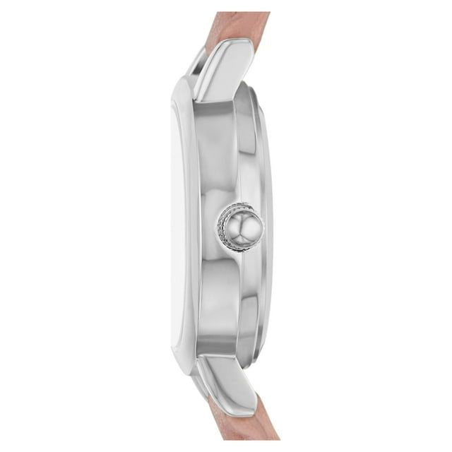 Time and Tru Women's Silver Tone Watch with Faux Leather Strap EasyOptionXY LLC