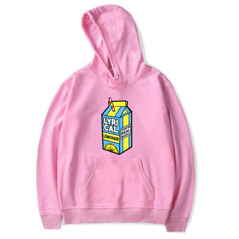 Lemon printed Euramerican velvet hoodie Pi-Mart