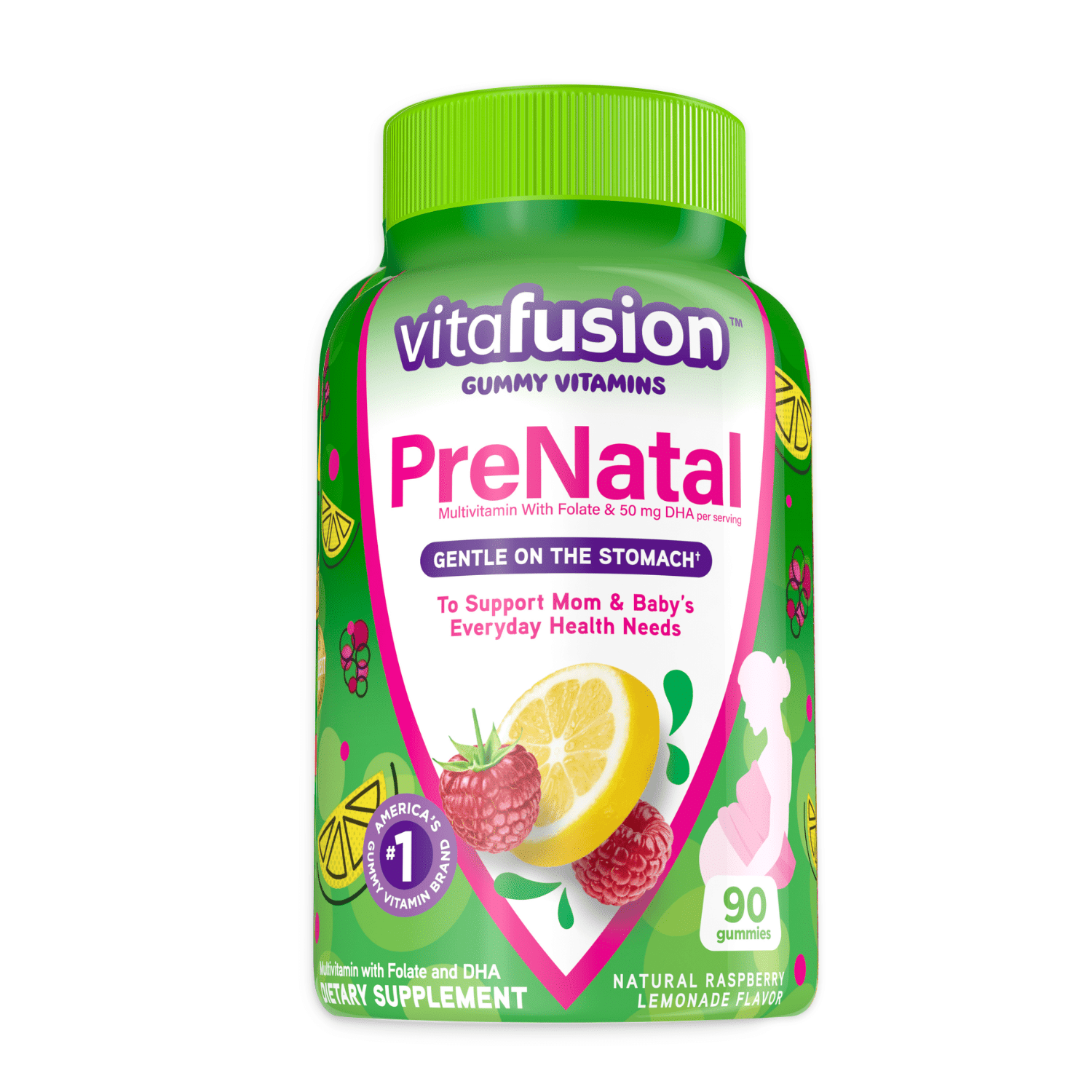 Vitafusion PreNatal Gummy Vitamins; Raspberry Lemonade Flavored; 90 Count EasyOptionXY LLC