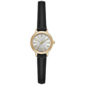 Time and Tru Women's Gold Tone Watch with Faux Leather Strap