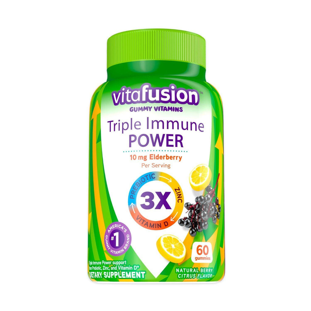 Vitafusion Triple Immune POWER Gummy Vitamins; 60 Count EasyOptionXY LLC