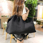 Oversized Tote Crossbody Travel bag Mesh Simple Leisure Big Solid Nylon Laser Hold Shoulder Purse Detachable Strap SHOMICOBOUTIQUE