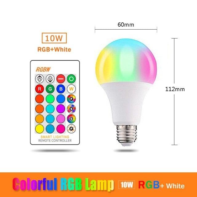 110V 220V Bluetooth E27 RGBW LED Bulb Lights 5W 10W 15W RGB Lampada Changeable Colorful RGBWW LED Lamp With Remote+Memory Mode  Smart Light Bulbs, RGBCW Color Changing Light Bulb Dimmable, 7W A19 led Bulb 60W Equivalent, Smart Bulbs That Work Stevvex