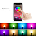 110V 220V Bluetooth E27 RGBW LED Bulb Lights 5W 10W 15W RGB Lampada Changeable Colorful RGBWW LED Lamp With Remote+Memory Mode  Smart Light Bulbs, RGBCW Color Changing Light Bulb Dimmable, 7W A19 led Bulb 60W Equivalent, Smart Bulbs That Work Stevvex