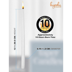 Hyoola Unscented White Taper Candles, Dripless Paraffin Dinner Candles, 12 Inch, 12 Pack
