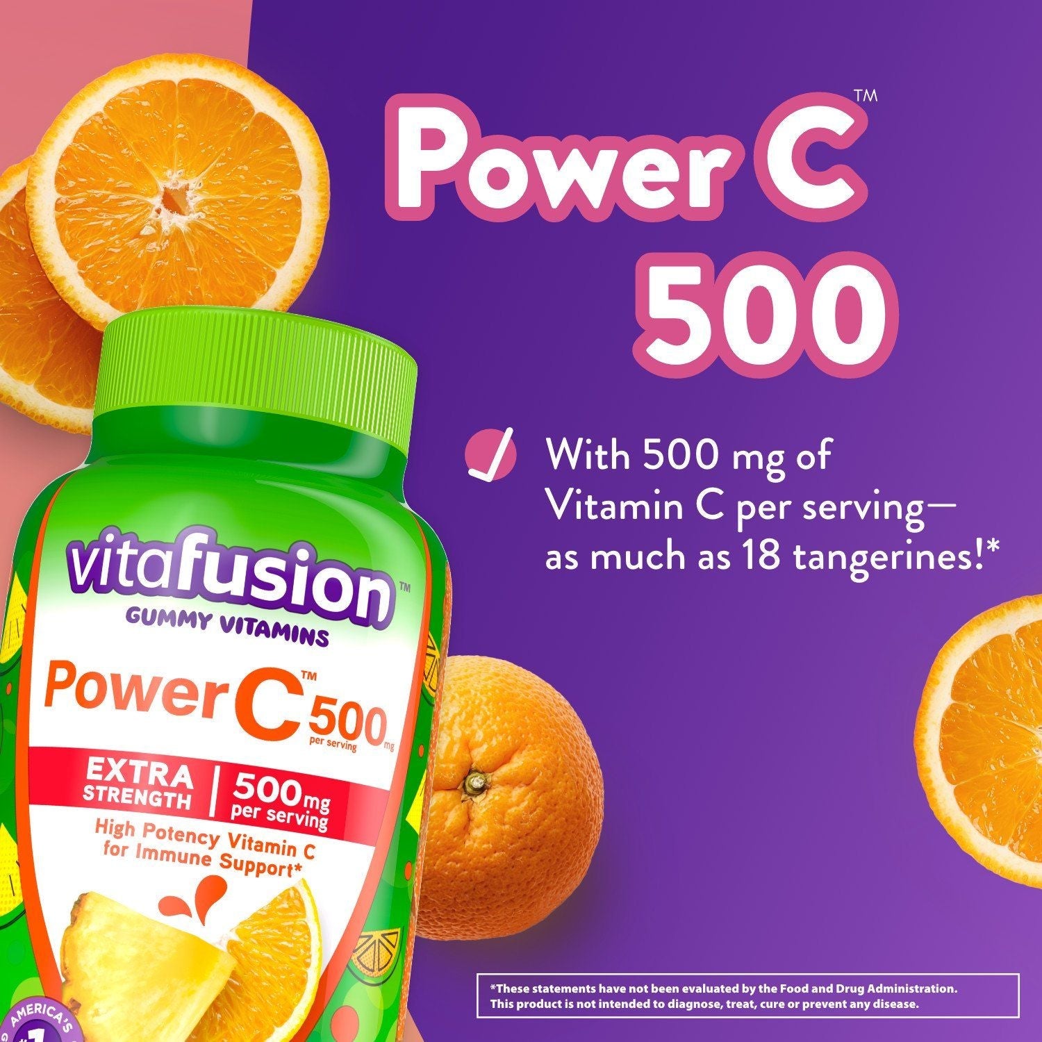 Vitafusion Extra Strength Power C Gummy Vitamins; Tropical Citrus Flavored; 92 Count EasyOptionXY LLC