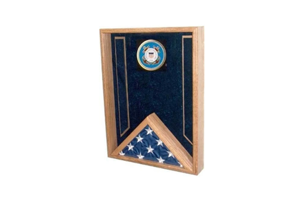 Flag Connections Navy Flag Display Case , flag shadow Box, USA Military Emblem The Military Gift Store