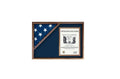 Corner Flag Case for 3' x 5' Flag, Display flag box - Walnut The Military Gift Store