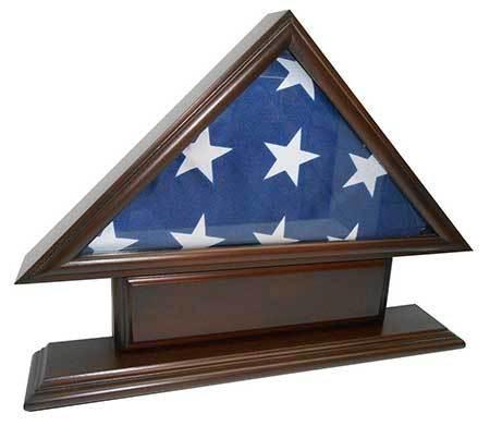 5'x9' Flag Case for Veteran / Funeral / Burial Flag - With Name Plate. The Military Gift Store
