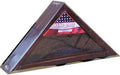 Cherry Wood Triangle Flag Display Case for 3'x5' Flag The Military Gift Store