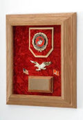 Deluxe Awards Display Case Tribute To Soldiers - Walnut The Military Gift Store