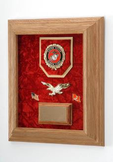 Deluxe Awards Display Case Tribute To Soldiers - Walnut The Military Gift Store