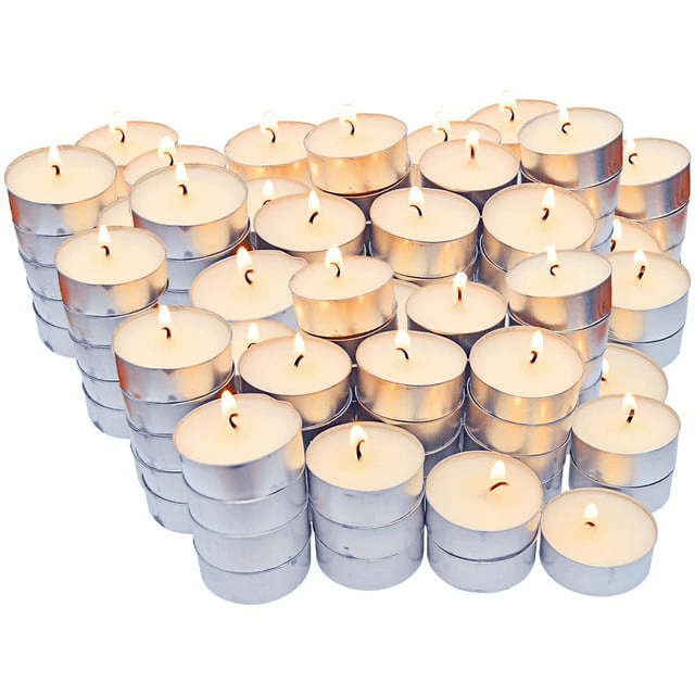 DecorRack 100 Unscented Tealight Candles EasyOptionXY LLC