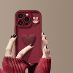 Wine Red Love Girl Phone Case Pi-Mart
