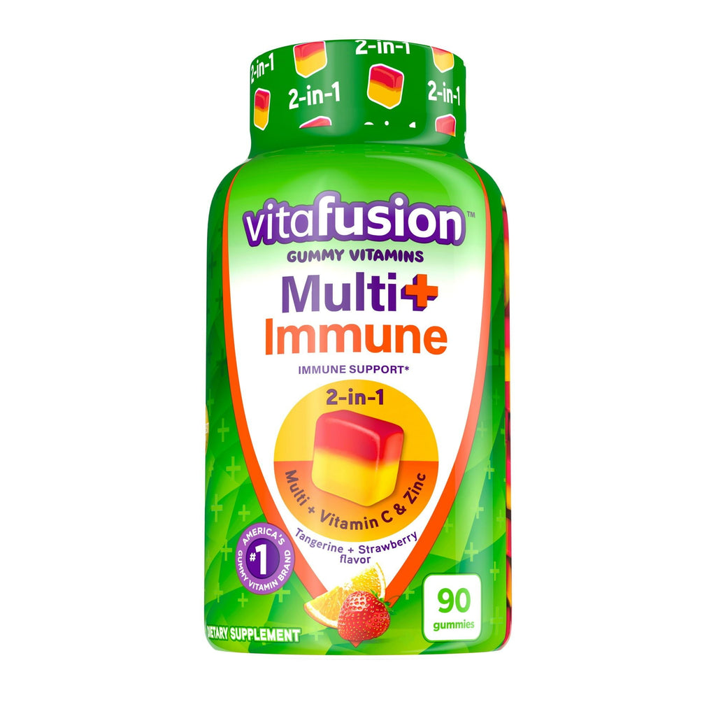 Vitafusion Gummy Vitamins; Multi+ Immune Support 2-in-1 Benefits & Flavors; 90 Count EasyOptionXY LLC
