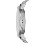 George Brand Men's Wristwatch: Silver Tone Case, Black Dial, 3-Link Bracelet (FMDOGE050)