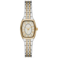 Time & Tru Women's Wristwatch: Two Tone Silver and Gold Barrel Case Bracelet Watch (FMDOTT077)