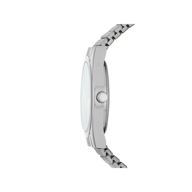 GEORGE Men's Watch: Silvertone Case, White Easy Read Dial, Silvertone Expansion Band (FMDOGE001)