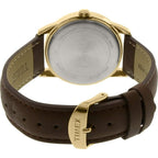 Timex Men's Easy Reader Date Brown/Gold/Cream 38mm Casual Watch, Leather Strap EasyOptionXY LLC