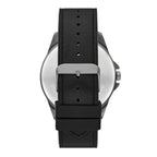 George Men's Watch Set: Gunmetal Case, Black Dial, Textured Vegan Leather Band, Braided PU Band, Stretchy Bead Bracelet (FMDXGE038).