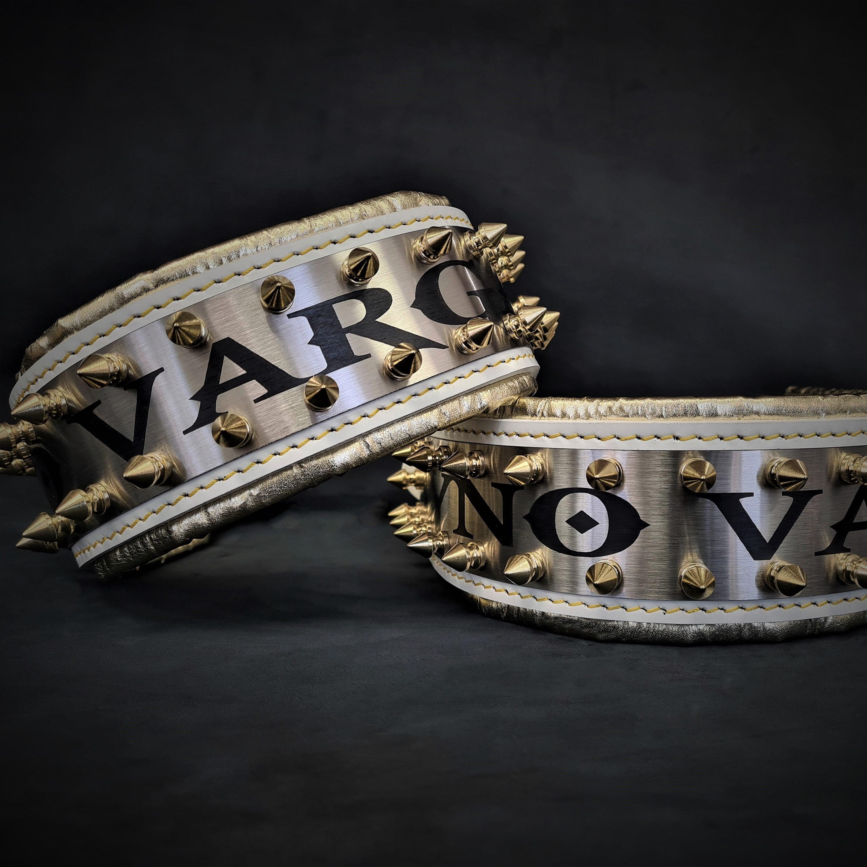 The "Metal" collar White & Gold- personalized! - SJB-DIAMOND ELITES